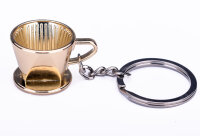 Schlüssel Anhänger Kaffeefilter Gold