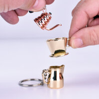 Schlüssel Anhänger Kaffeefilter Gold