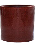 Pot Deep Red Cylinder 40cm